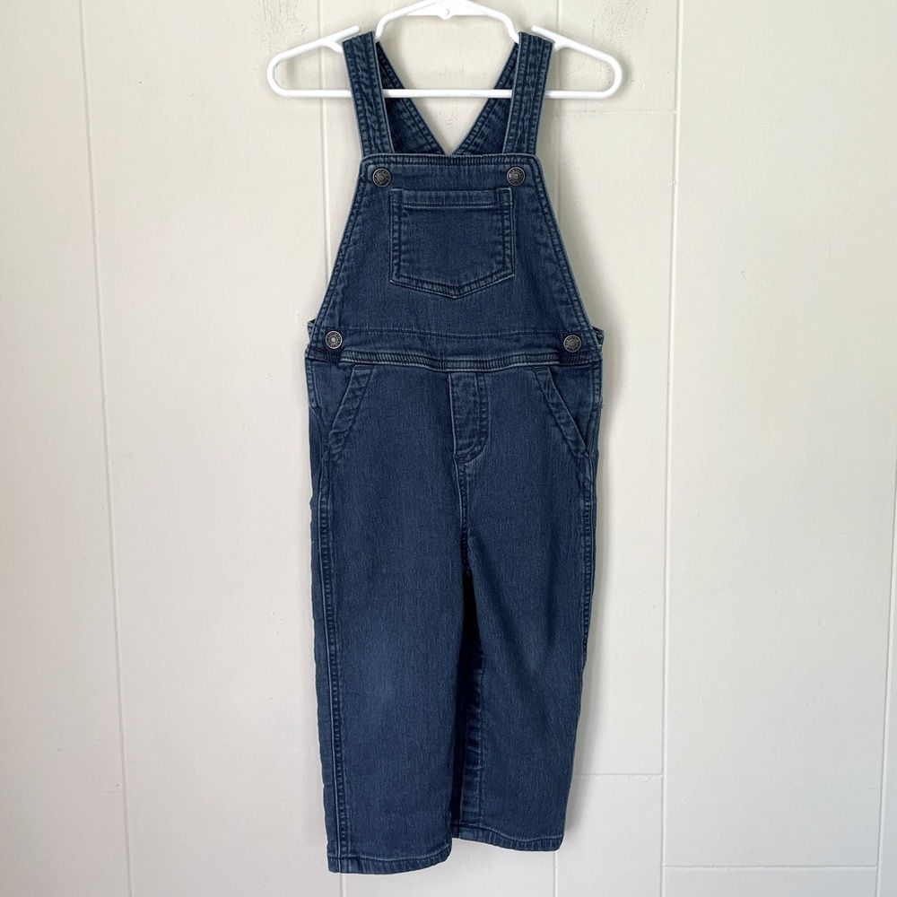 Carter’s baby denim jean overalls ~ snap closure ~ size 24m unisex toddler